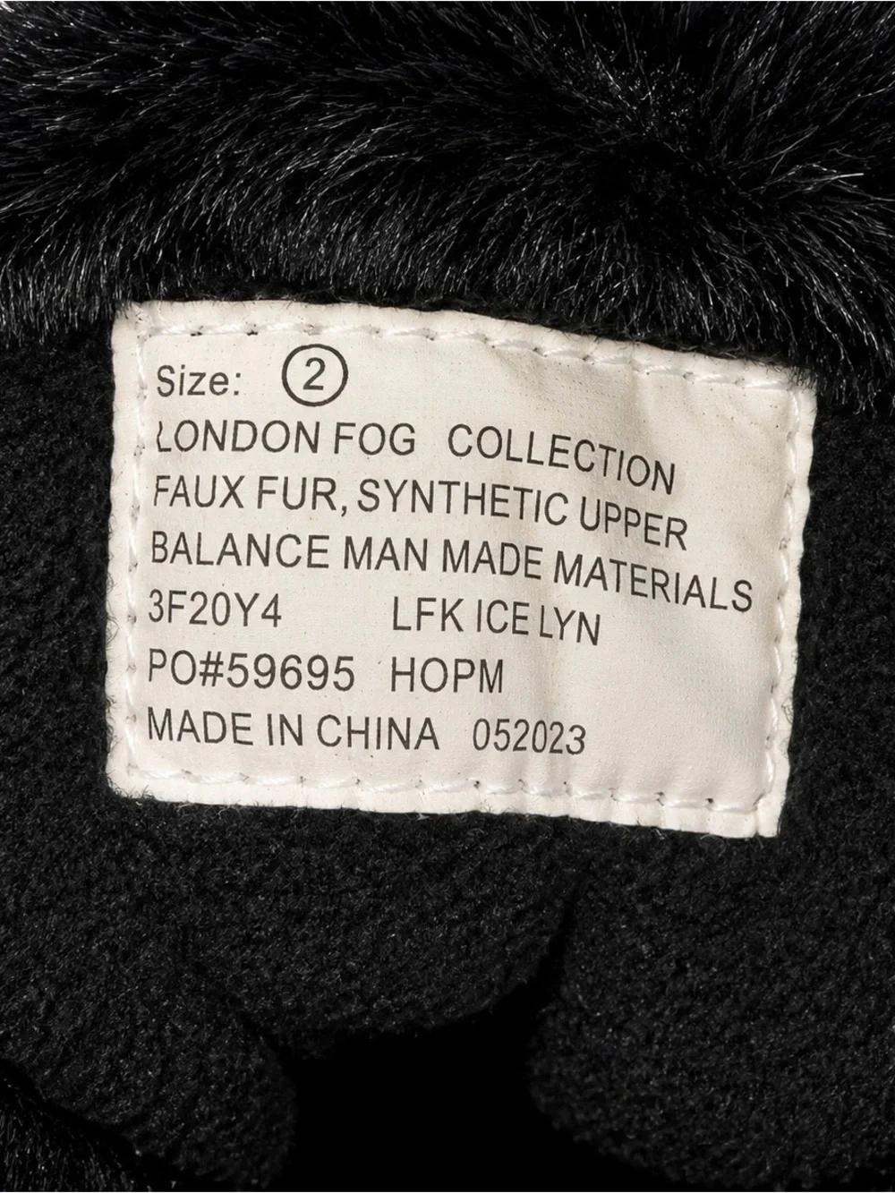 London Fog Toddler Girls Size 2 Glitter Winter Snow Boots Black Faux Fur